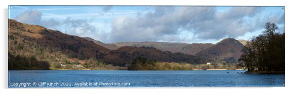 Majestic Grasmere Panorama Acrylic by Cliff Kinch