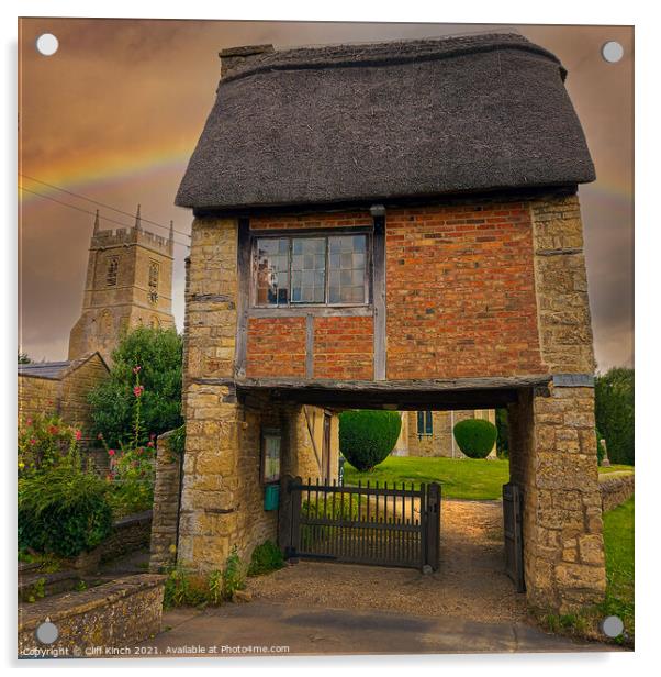 The Lych Gate Long Compton Acrylic by Cliff Kinch