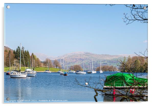 Peaceful Lake Windermere Acrylic by Cliff Kinch