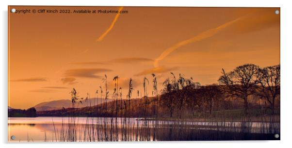 Serene Sunset over Windermere Acrylic by Cliff Kinch