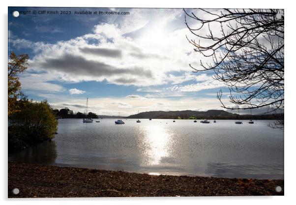 Lake Windermere from Borrans Park Acrylic by Cliff Kinch