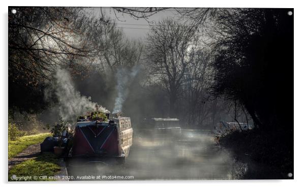 Life on the Oxford canal Acrylic by Cliff Kinch