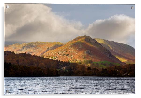 Across Grasmere to Helm Crag Acrylic by Cliff Kinch