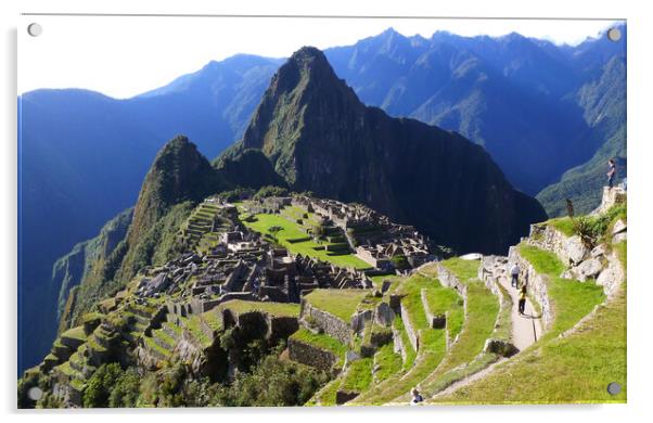 Machu Picchu Acrylic by Mervyn Tyndall