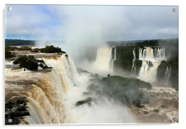 Iguazu Falls Acrylic by Mervyn Tyndall