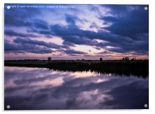 Sunset in Norfolk Acrylic by Liann Whorwood