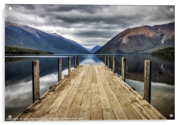 Lake Rotoiti Acrylic by Julie Hartwig