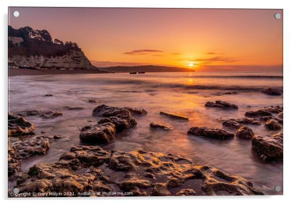Sunrise over Beer Beach Acrylic by Gary Holpin