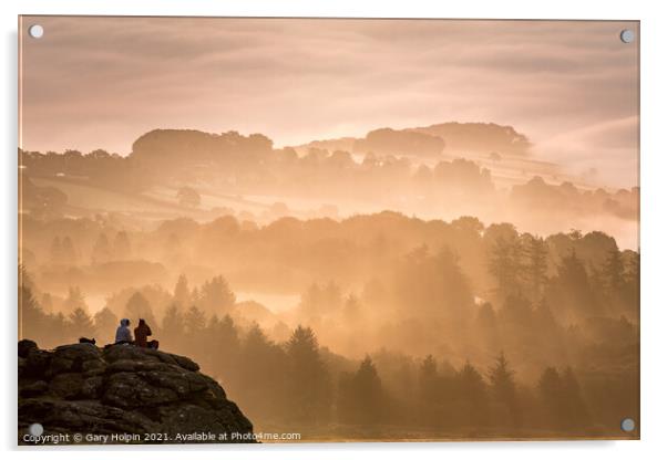 Watching a Dartmoor sunrise Acrylic by Gary Holpin