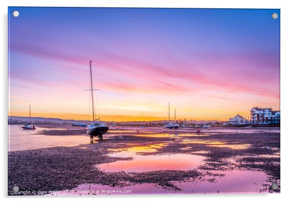 Exmouth boats at dawn Acrylic by Gary Holpin