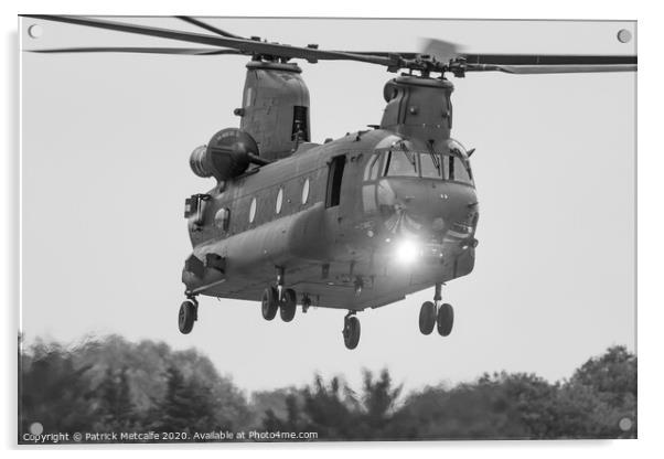 Chinook in the Hover Acrylic by Patrick Metcalfe
