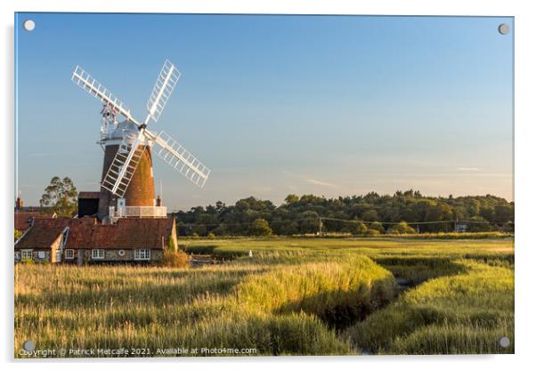 Cley Windmill in the Summer Sunshine Acrylic by Patrick Metcalfe