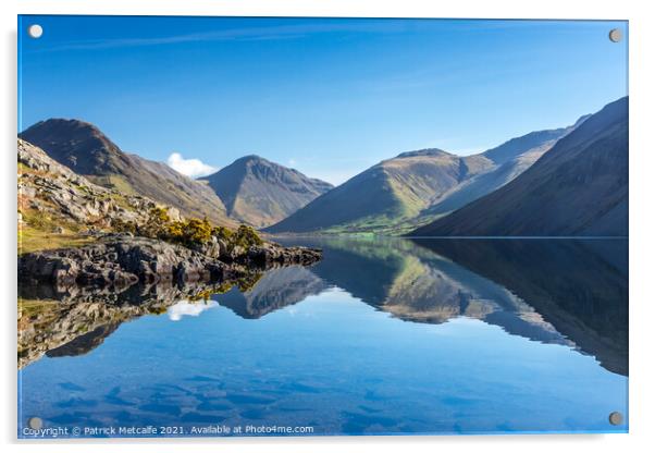 Wast Water Reflections Acrylic by Patrick Metcalfe