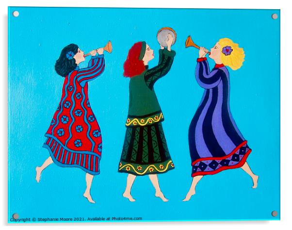 Dancing to the music Acrylic by Stephanie Moore
