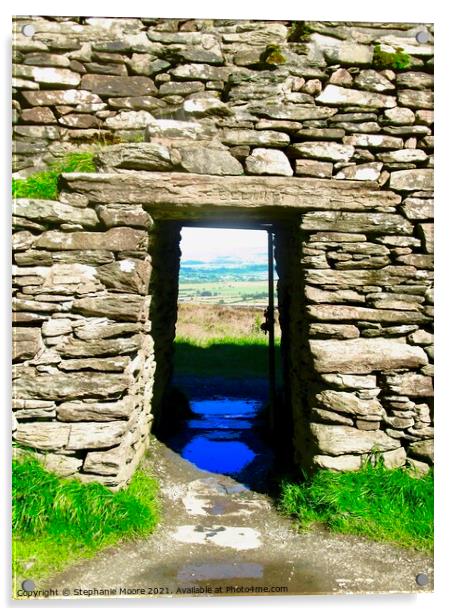 Doorway at Grianan or Aileach Acrylic by Stephanie Moore
