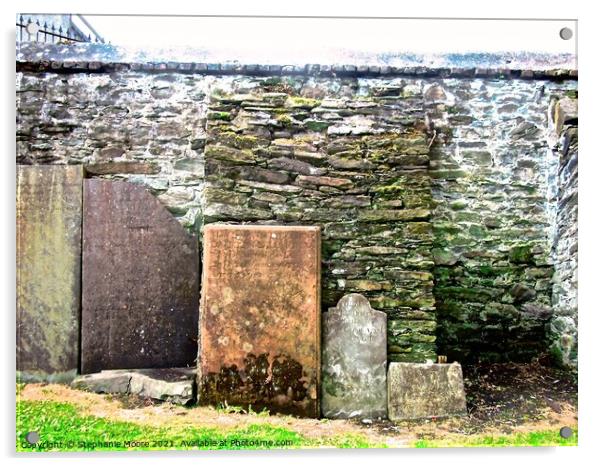 Ancient Gravestones Acrylic by Stephanie Moore