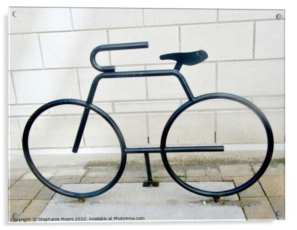 Bicycle Stand Acrylic by Stephanie Moore