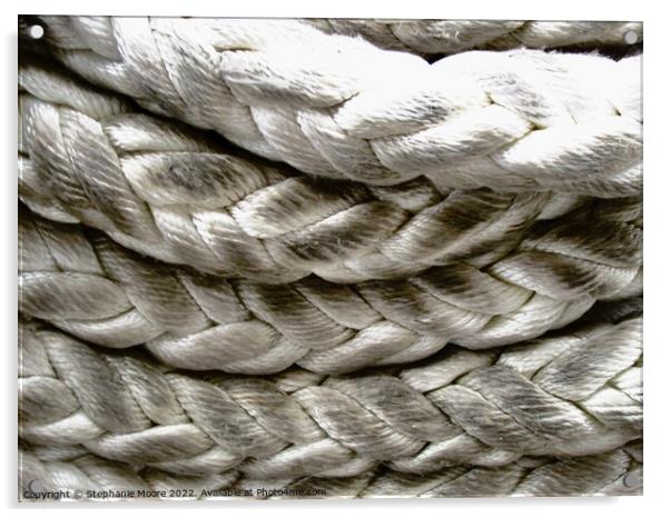 Coiled rope Acrylic by Stephanie Moore