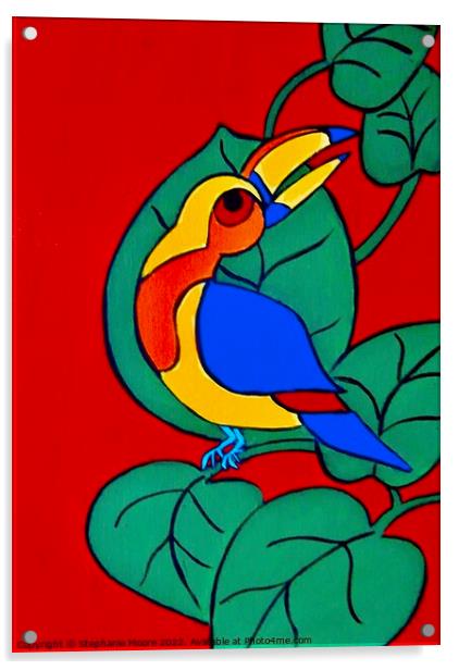 Tropical Bird Acrylic by Stephanie Moore