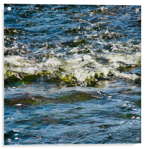 Rapids in the Rideau River Acrylic by Stephanie Moore