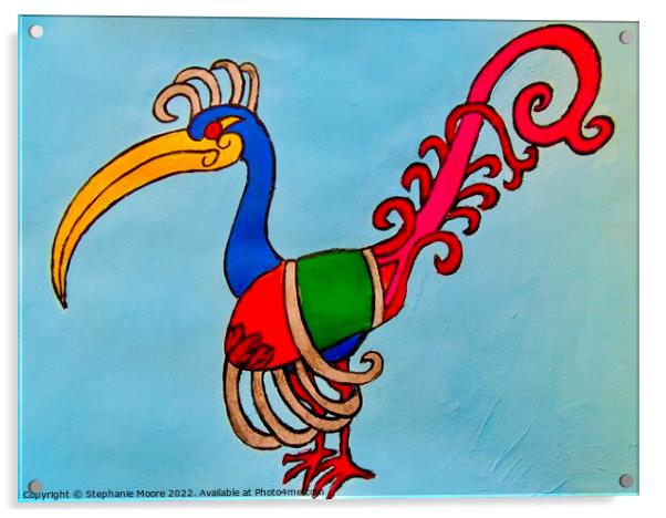 Angry Bird  Acrylic by Stephanie Moore
