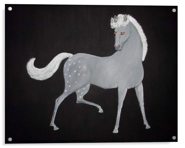 Japanese Horse Acrylic by Stephanie Moore