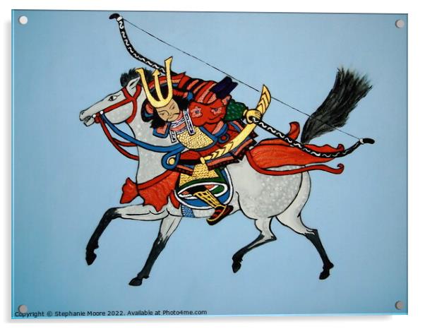 Samurai rider Acrylic by Stephanie Moore