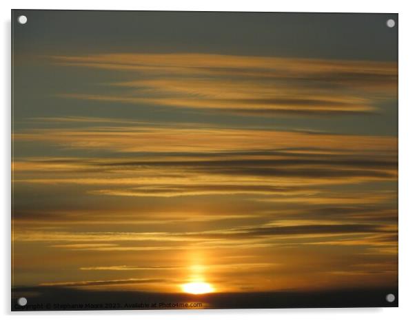 Amazing sunset Acrylic by Stephanie Moore