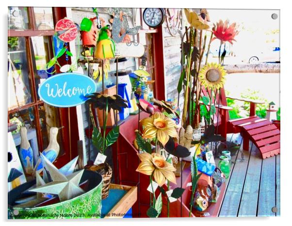 Colourful gift shop Acrylic by Stephanie Moore