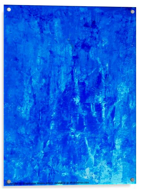 Blue Abstract Acrylic by Stephanie Moore