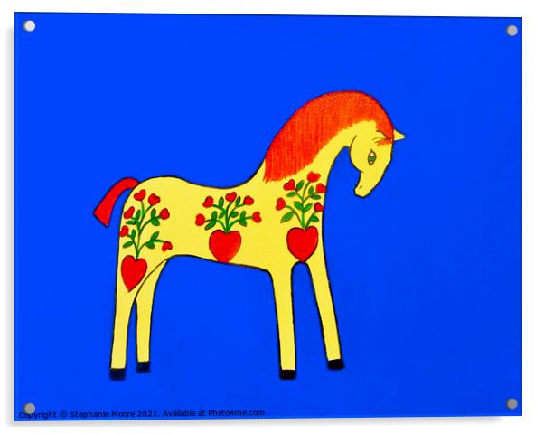 Toy horse Acrylic by Stephanie Moore
