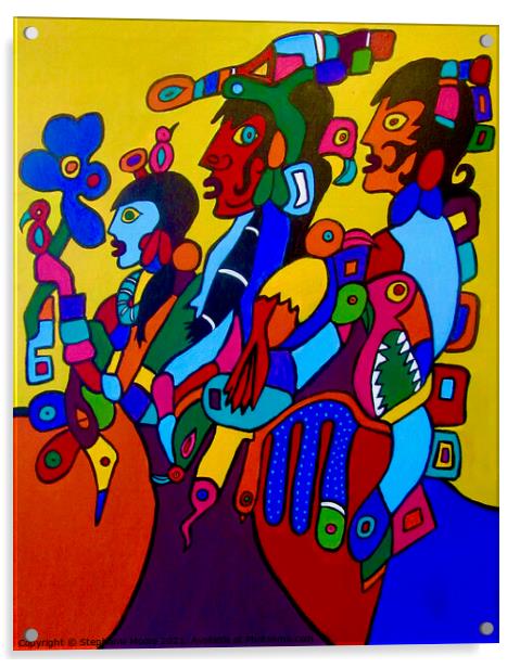 Powwow Acrylic by Stephanie Moore