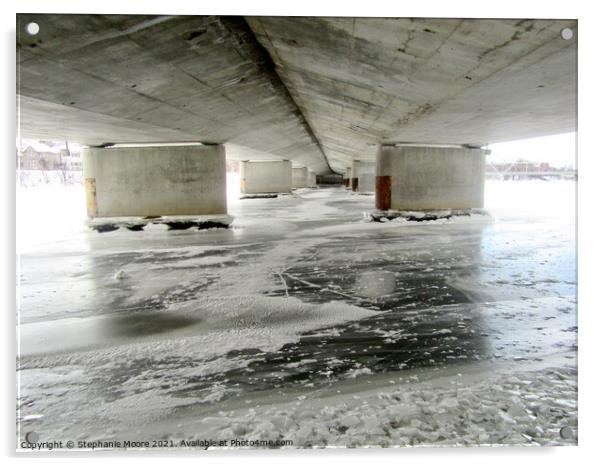 Frozen River Acrylic by Stephanie Moore