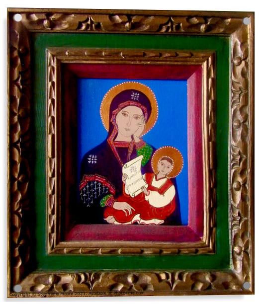 Russian Icon Acrylic by Stephanie Moore