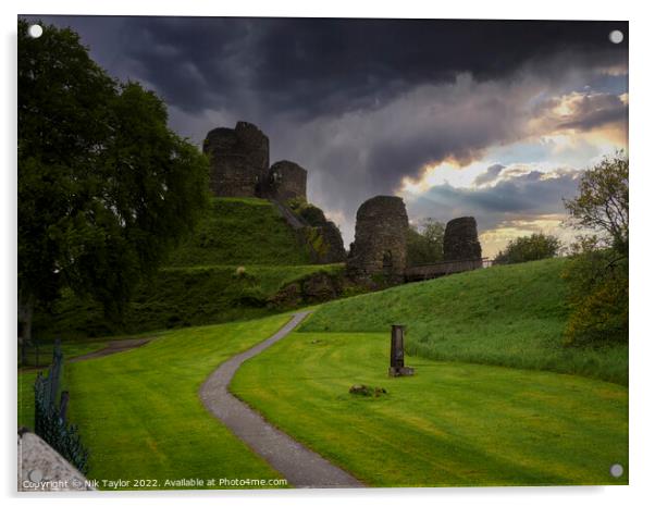 Launceston Castle Acrylic by Nik Taylor
