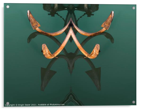 Ship anchor with symmetry effect  Acrylic by Engin Sezer