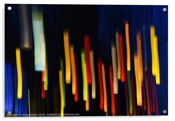 Colorful Abstract Lights as Background Acrylic by Engin Sezer