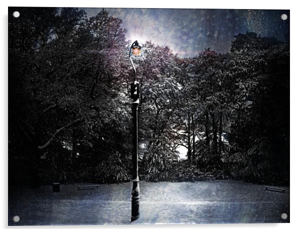 LONELY LAMPOST   Acrylic by LG Wall Art