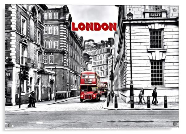 LONDON BUS Acrylic by LG Wall Art