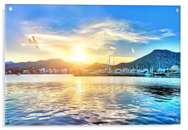 POLLENSA MARINA SUNSET Acrylic by LG Wall Art