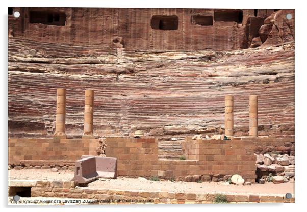 The Amphitheatre in Petra Acrylic by Alexandra Lavizzari