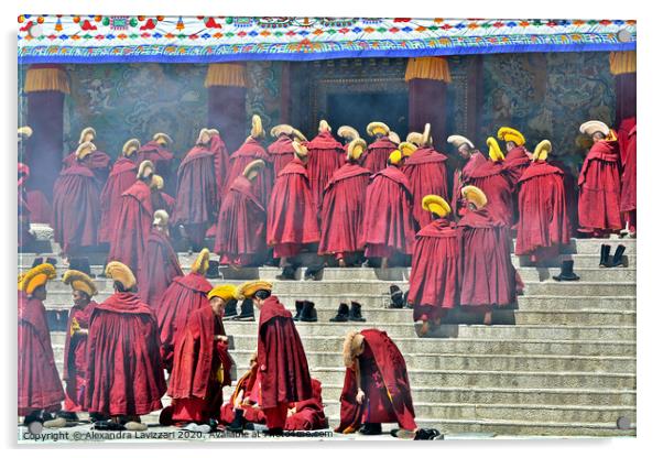 In Labrang Monastery Acrylic by Alexandra Lavizzari