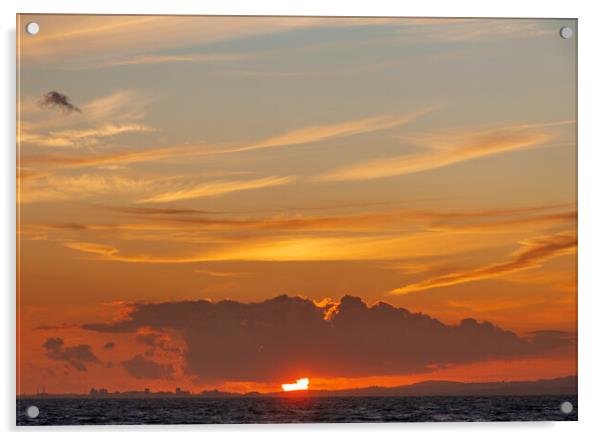 The sun setting Acrylic by Rory Hailes