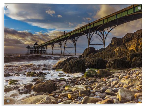 Clevedon Pier Acrylic by Rory Hailes