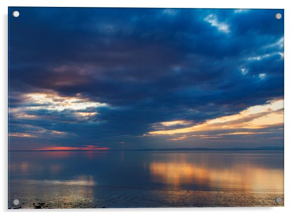 Sunset over the Bristol channel Acrylic by Rory Hailes