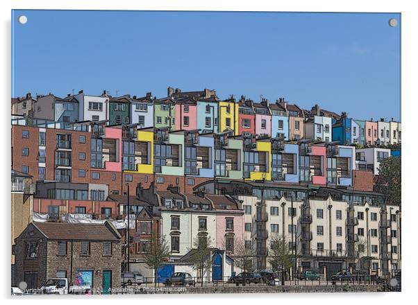 Coloured Buildings Acrylic by Rory Hailes