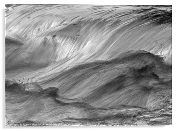 Waterfall over rocks Acrylic by Rory Hailes