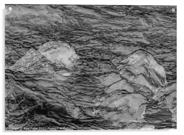 Monochrome rocks Acrylic by Rory Hailes