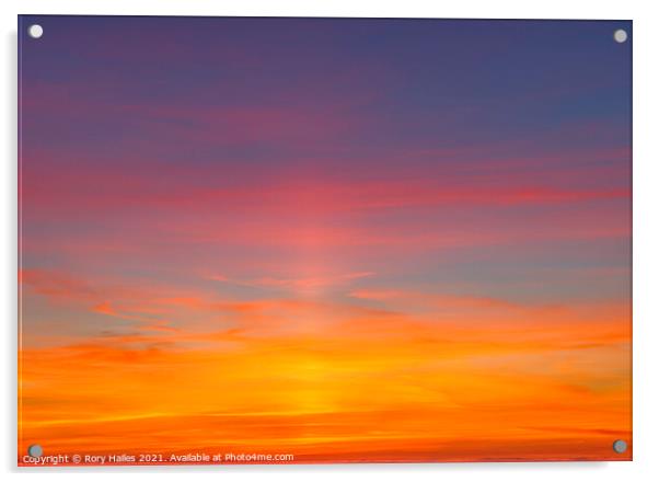 Digital Sunset Acrylic by Rory Hailes