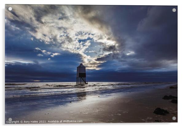 Burnham On Sea Low Lighthouse Acrylic by Rory Hailes